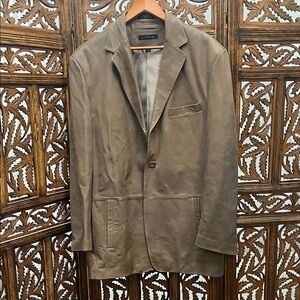 J.Ferrar Taupe Leather Jacket